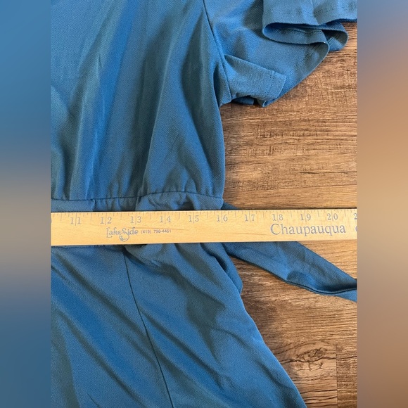 Torrid Legion Blue Crepe Flutter Short Sleeve Midi Dress Women's 1X NEW NWT F9‎ - Picture 7 of 8
